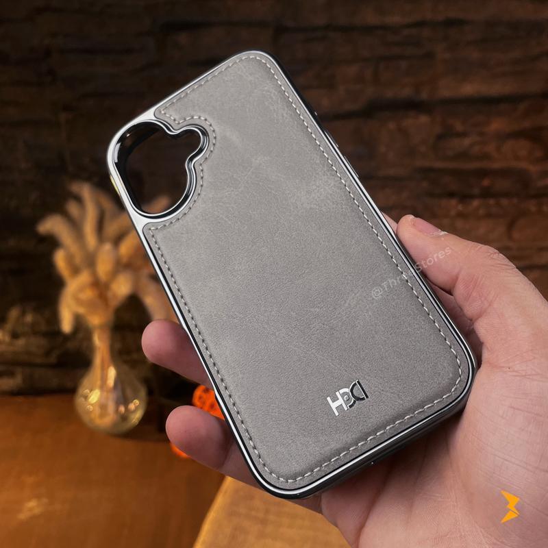 HDD Silver Leather Case iPhone 16 - Three