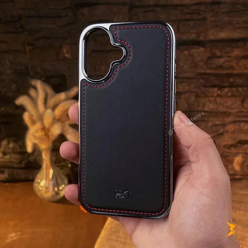 HDD Silver Leather Case iPhone 16 - Three