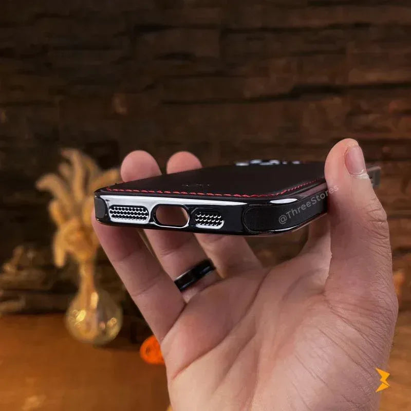 HDD Silver Leather Case iPhone 16 - Three