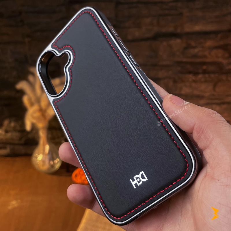 HDD Silver Leather Case iPhone 16
