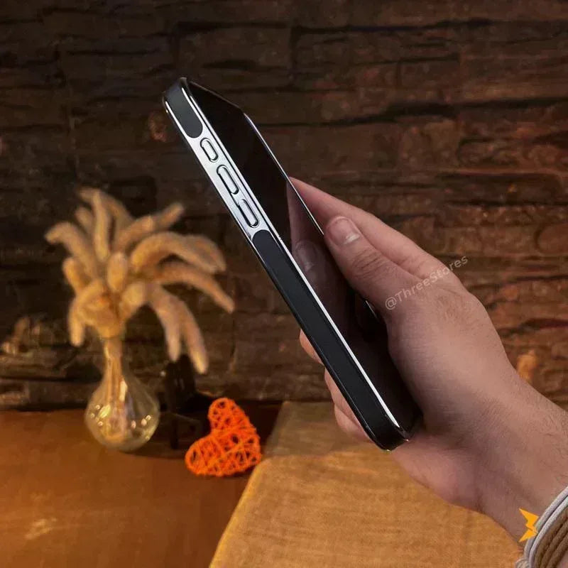 HDD Silver Leather Case iPhone 16 Pro Max - Three