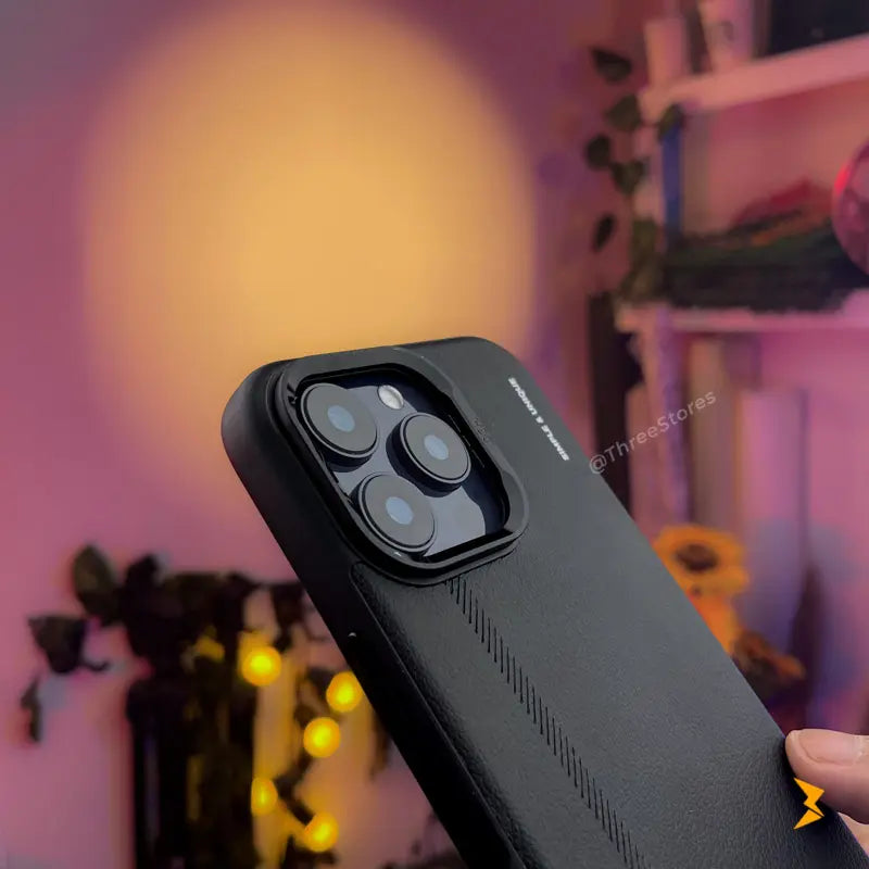 HDD Simple Leather Stand Case iPhone 16 Pro Max