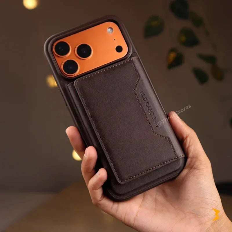 HDD Vox Leather Wallet Magsafe Case iPhone 17 Pro Max - Three