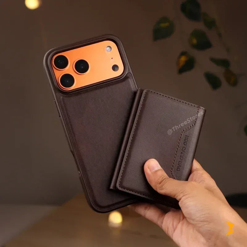 HDD Vox Leather Wallet Magsafe Case iPhone 17 Pro Max - Three
