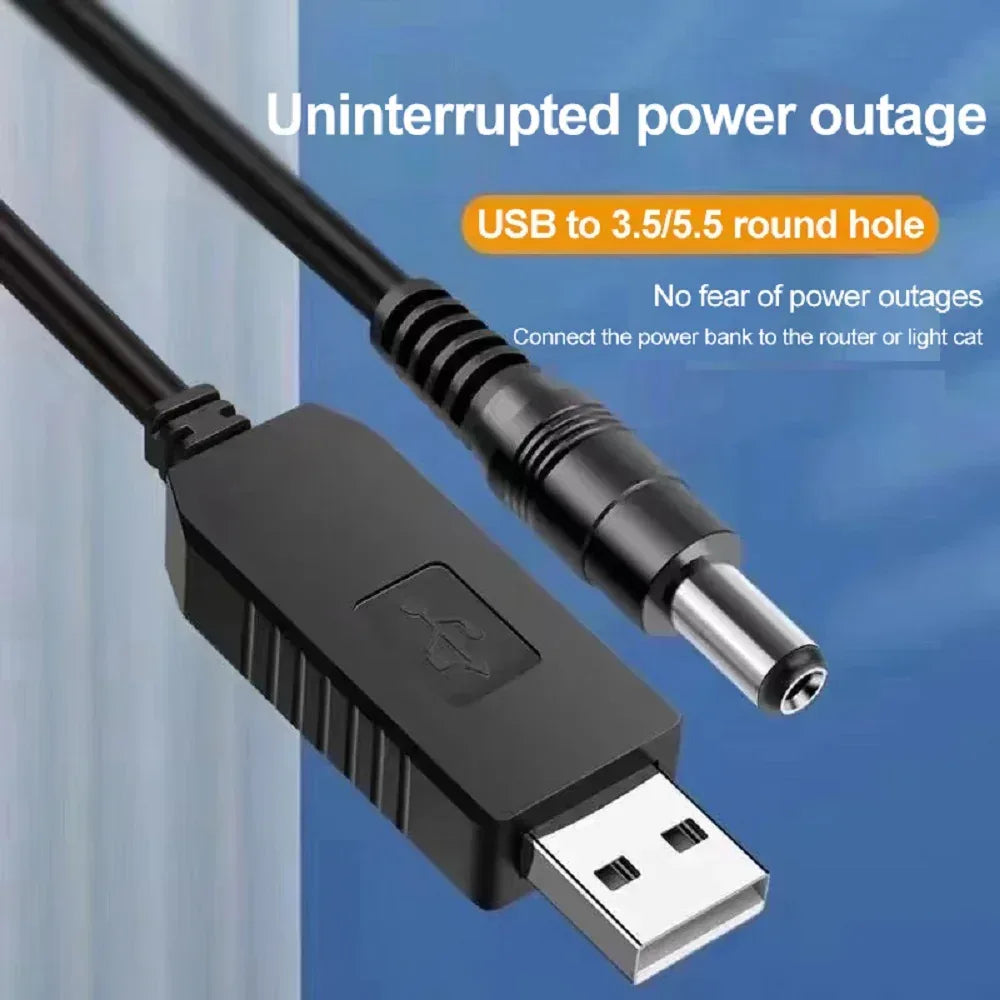USB DC 5V to 12V Router Cable - Three