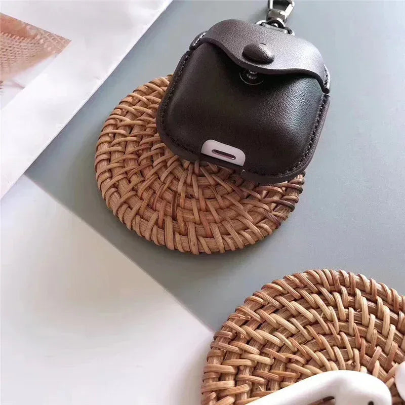 Leather Protective Case For Airpods - Three