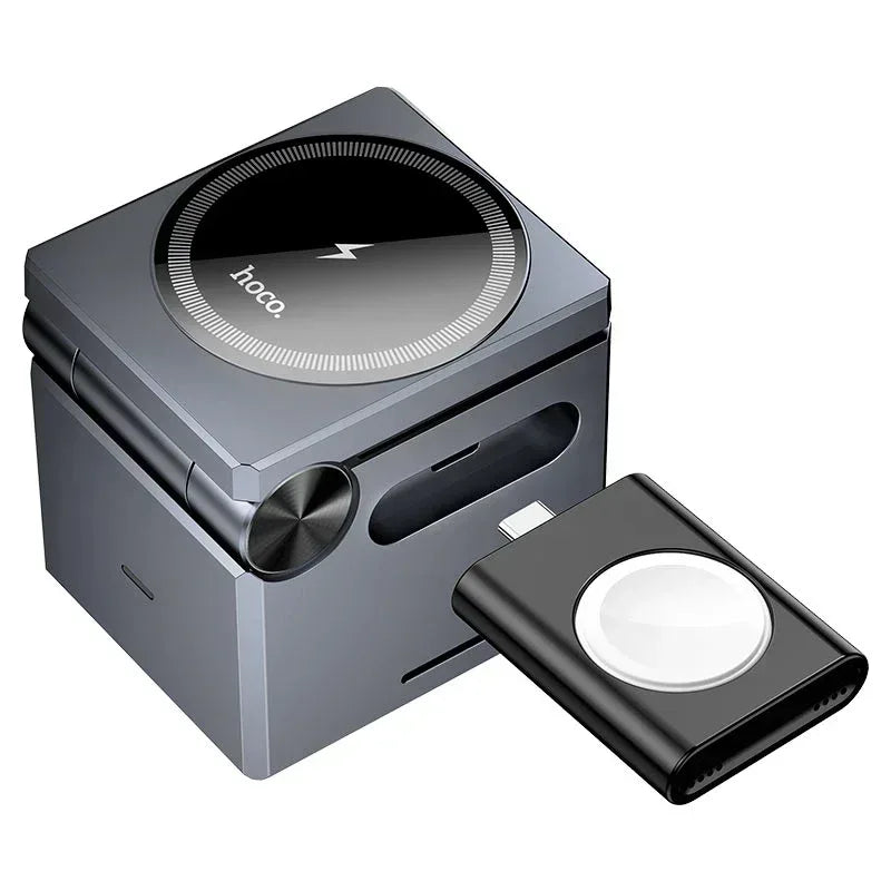 Hoco 3 in 1 Folding Magnetic Wireless Charger CQ8 - Three