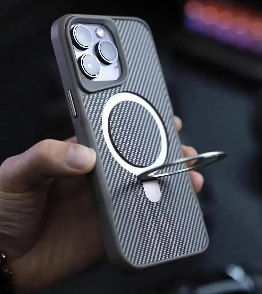 Holder Carbon Magsafe Case iPhone 16 Pro Max - Three