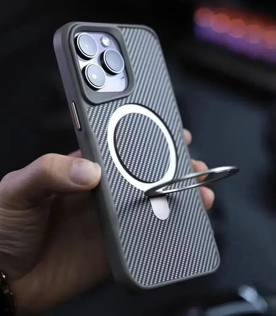 Holder Carbon Magsafe Case iPhone 15 Pro Max - Three