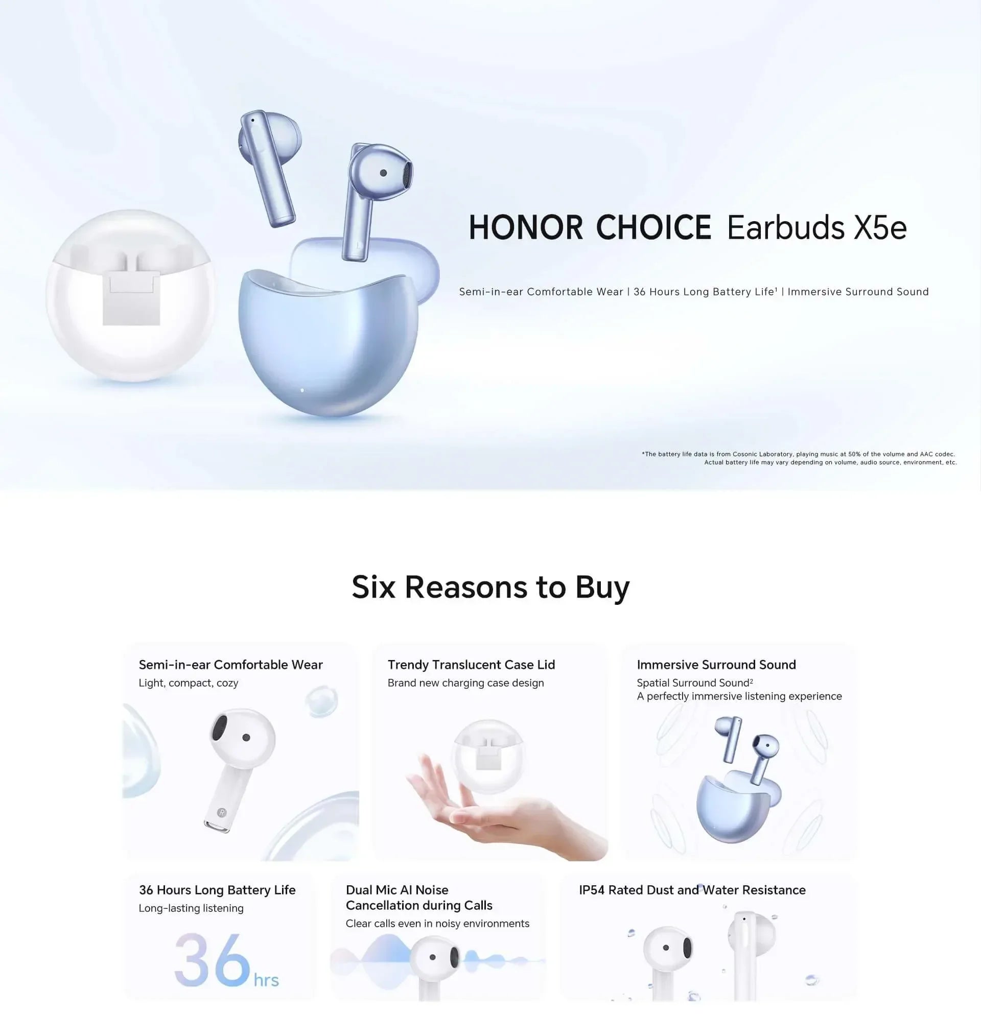 Honor Choice Earbuds X5e - Three