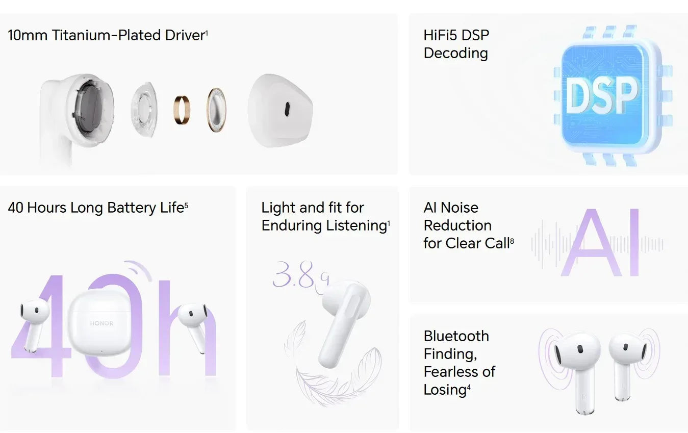 Honor Choice Earbuds X6 - Three