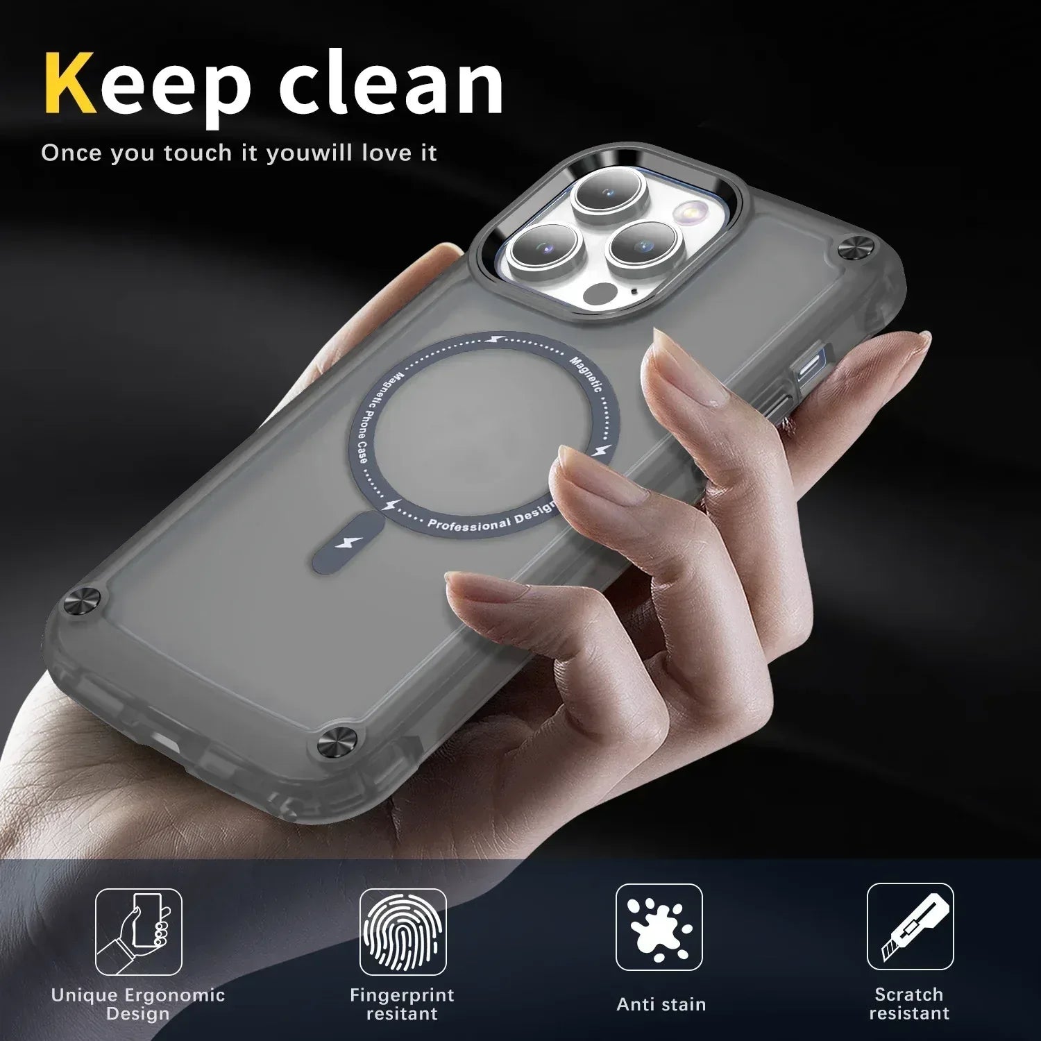 Hybrid G-Class Magsafe Case iPhone 15 Pro Max - Three