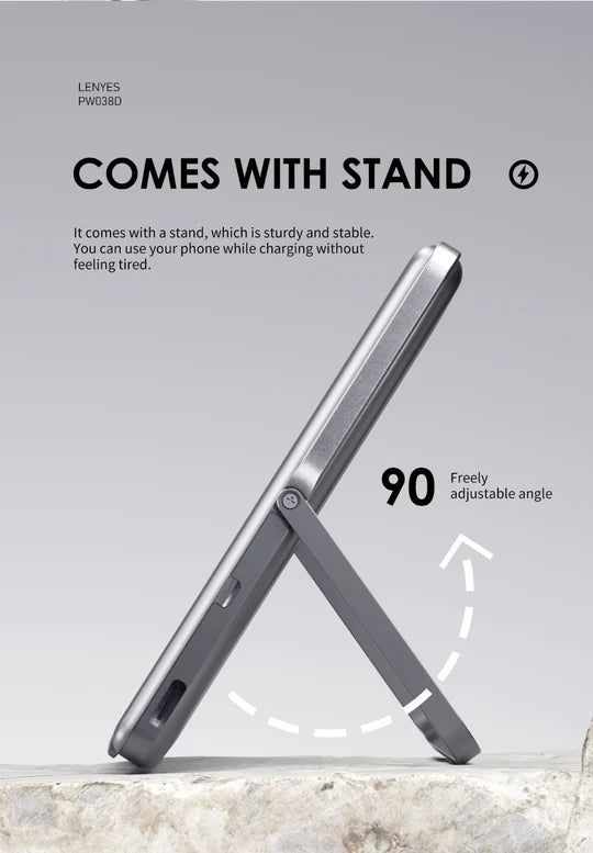 Lenyes 5000mAh 20W PD 15W MagSafe Stand Power Bank PW038D