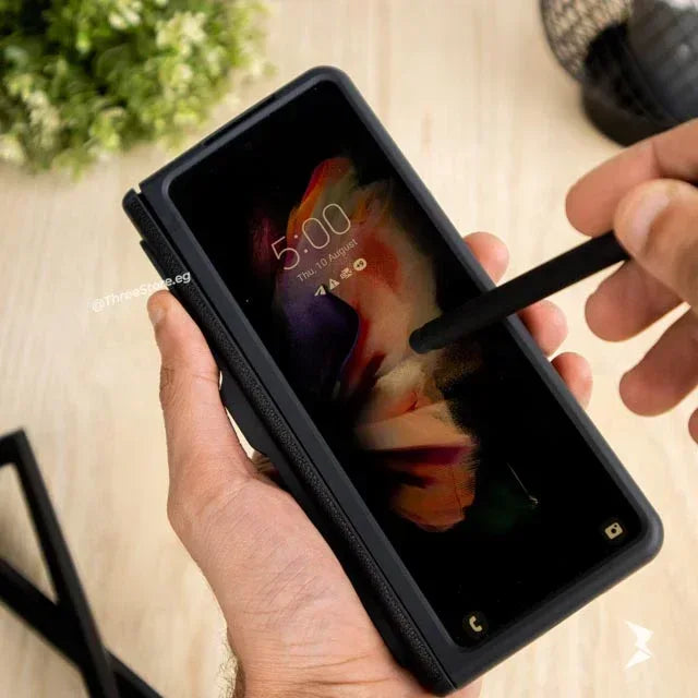 Hinged Protective with Pen Holder Case Samsung Z Fold 3 - Three