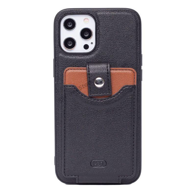Hdd Leather Card Case iPhone 12 / 12 Pro - Three
