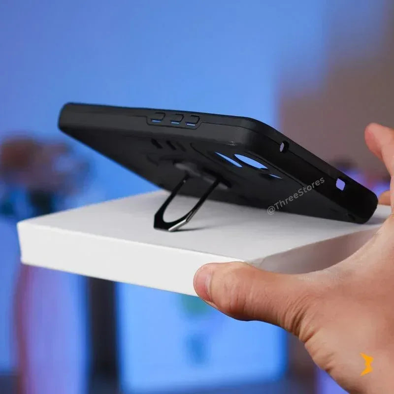 Iron Armor Stand Case Oppo Reno 13F - Three