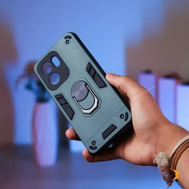 Iron Armor Stand Case Oppo Reno 13F - Three