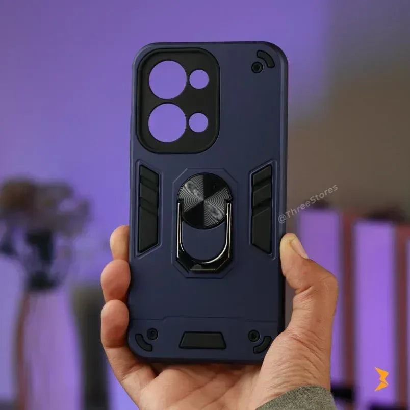Iron Armor Stand Case Oppo Reno 13 Pro - Three