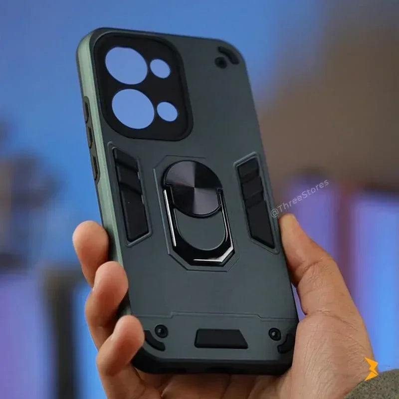 Iron Armor Stand Case Oppo Reno 13 Pro - Three