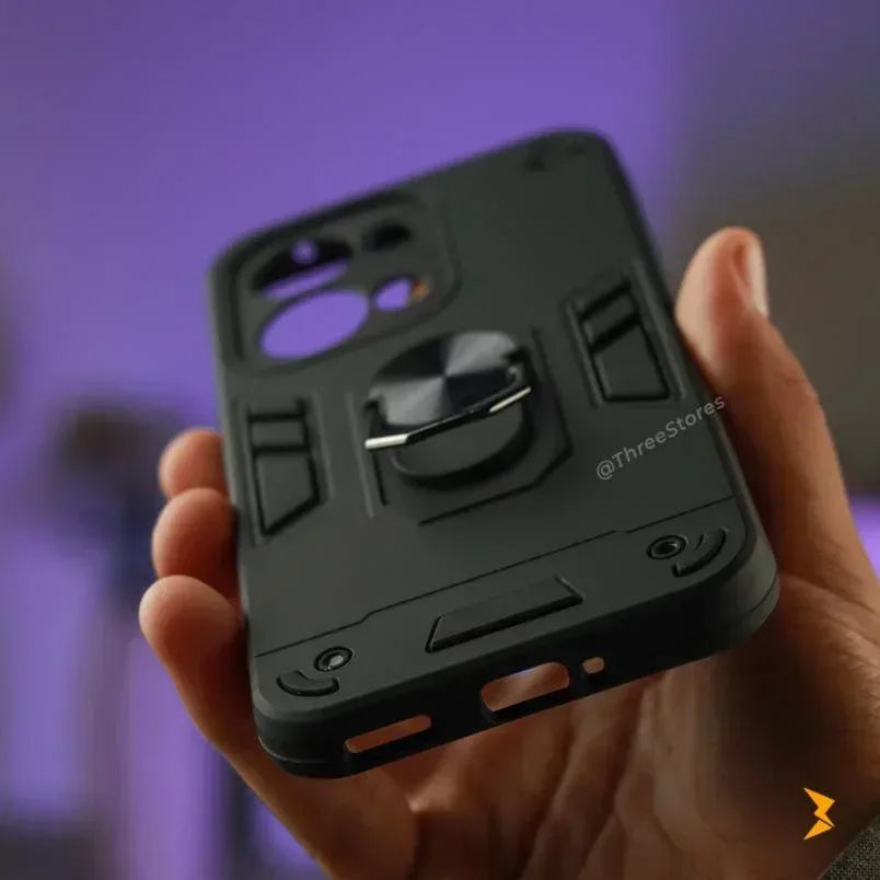 Iron Armor Stand Case Oppo Reno 13 Pro - Three