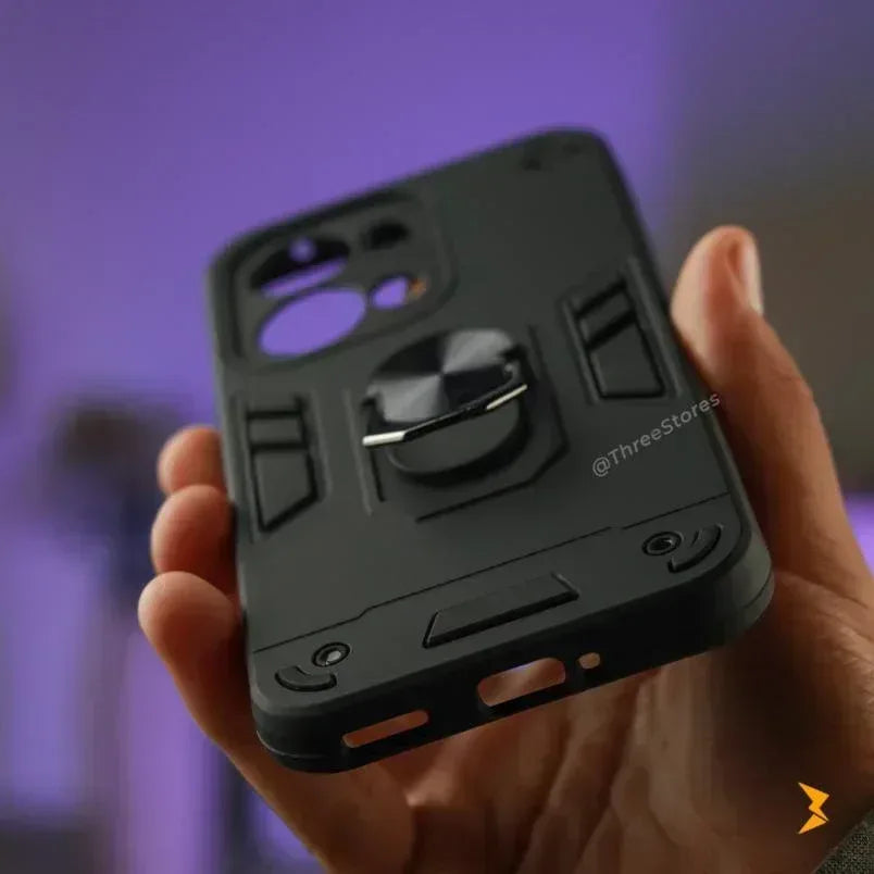 Iron Armor Stand Case Oppo Reno 13 Pro - Three