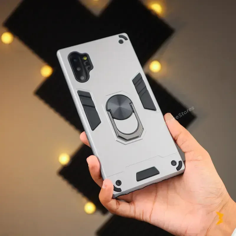 Iron Armor Stand Case Samsung Note 10 Plus - Three