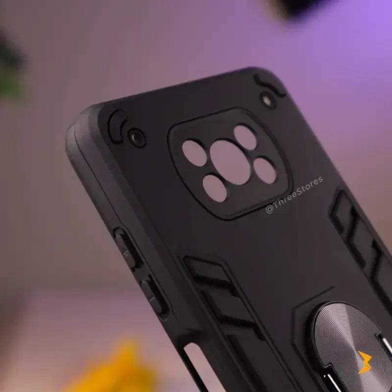 Iron Armor Stand Case Xiaomi Poco X3 - Three