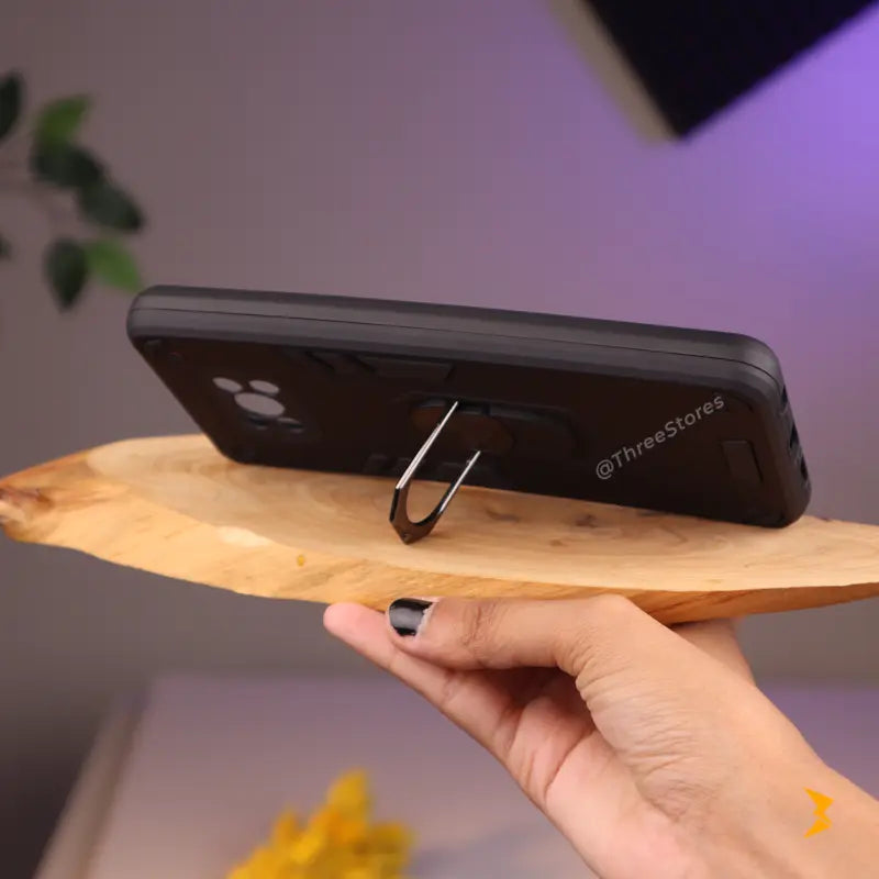Iron Armor Stand Case Xiaomi Poco X3