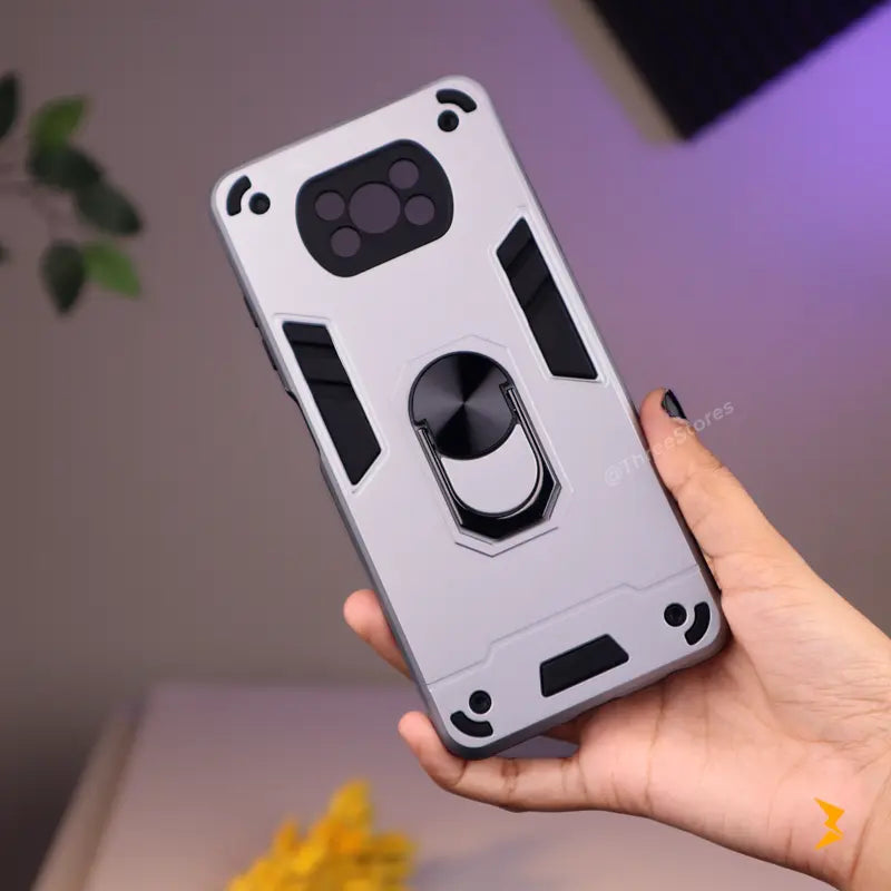 Iron Armor Stand Case Xiaomi Poco X3