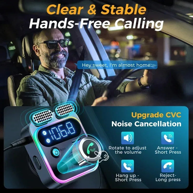 JOYROOM 48W Car Wireless FM Transmitter JR-CL16 - Three