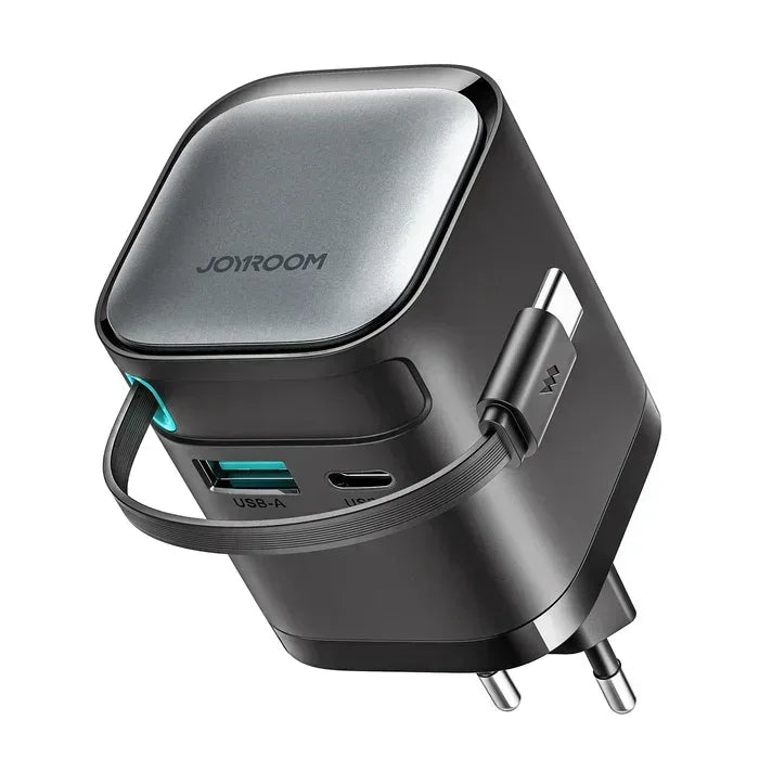 Joyroom Gan 65W Charger with Retractable Cable JR-TCL02EU - Three