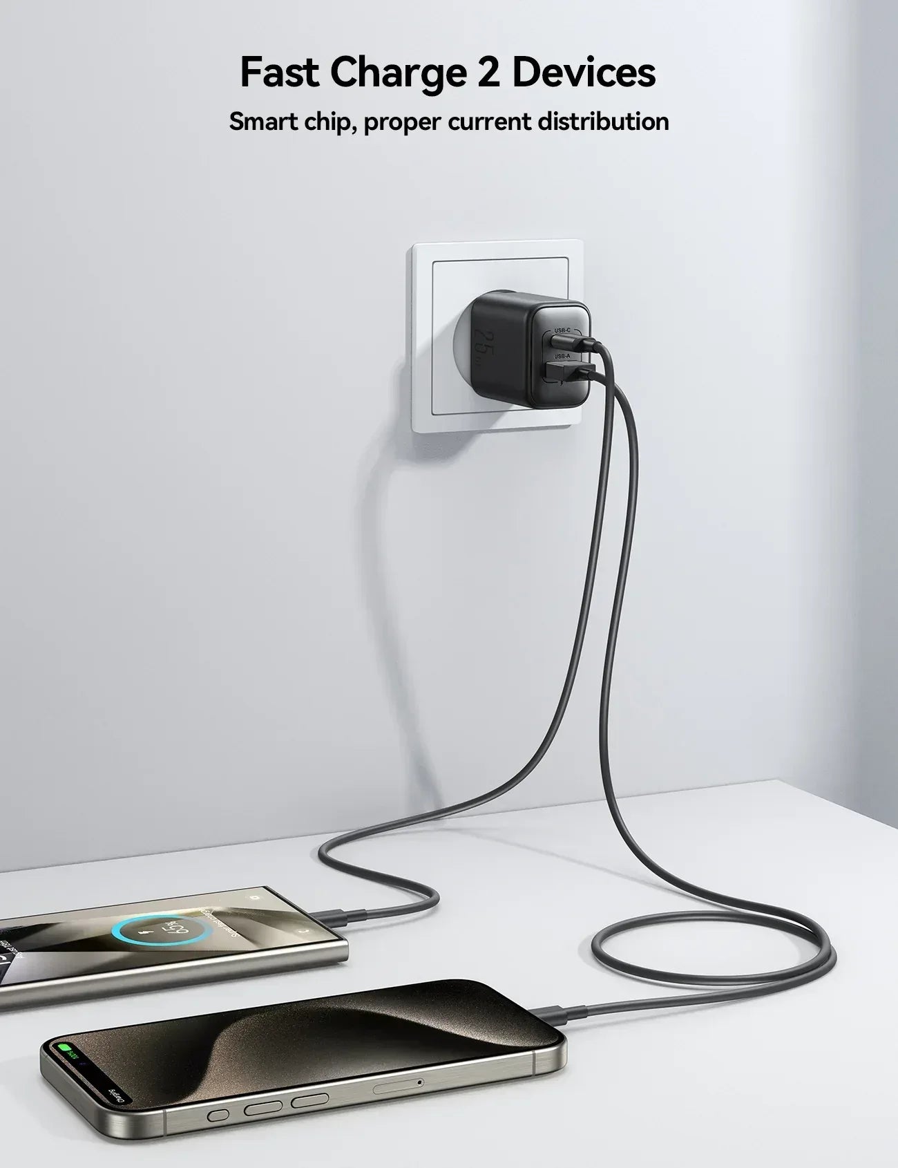 Joyroom PD 25W Dual-Port Wall Charger JR-TCF13 - Three