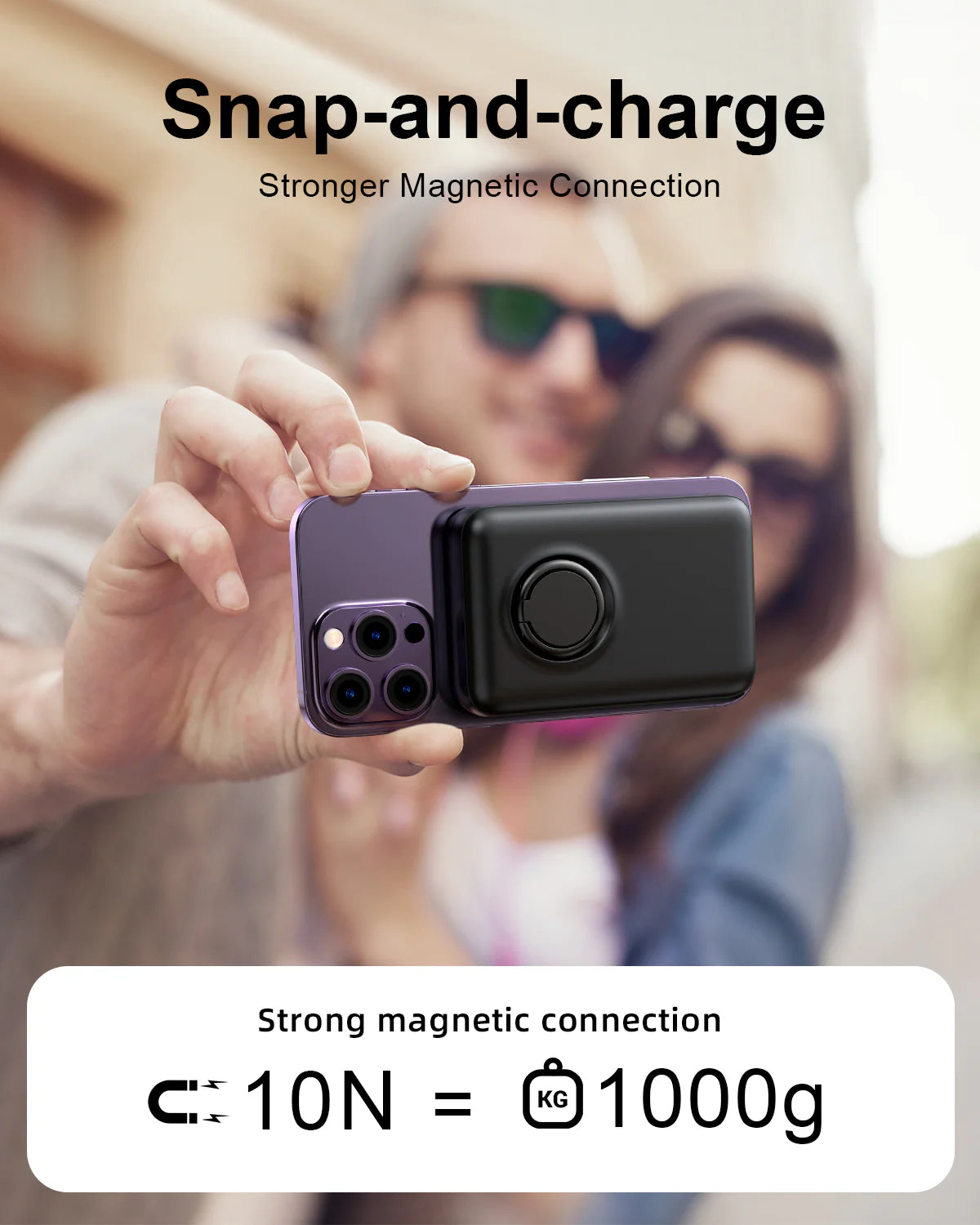 Joyroom 20W Magnetic Suction Ring Holder Wireless Charging Power Bank 10000mAh JR-W050