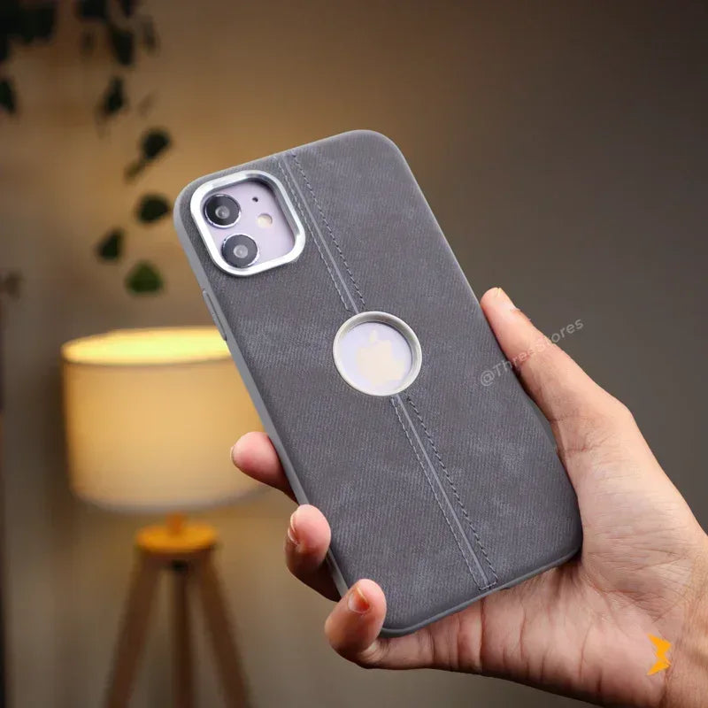 Jeans Fabric Case iPhone 12 - Three