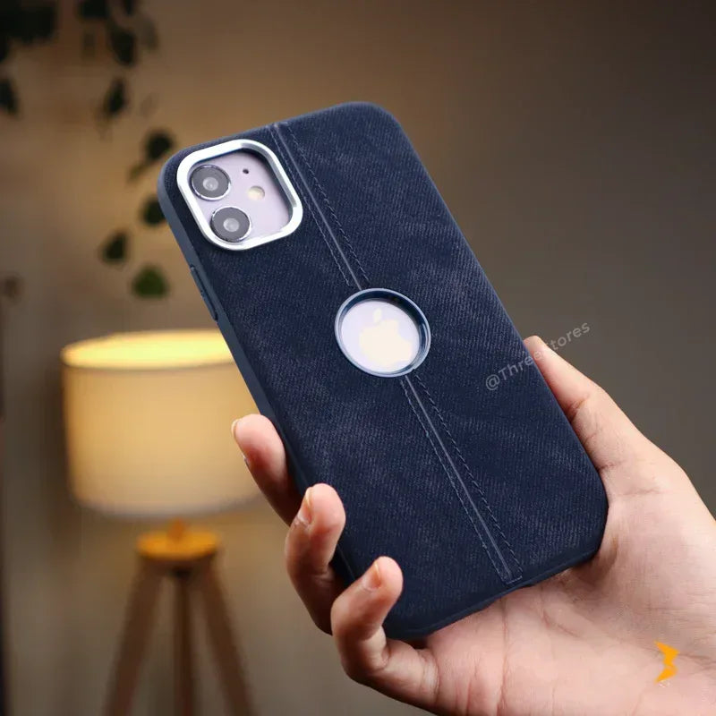 Jeans Fabric Case iPhone 12 - Three