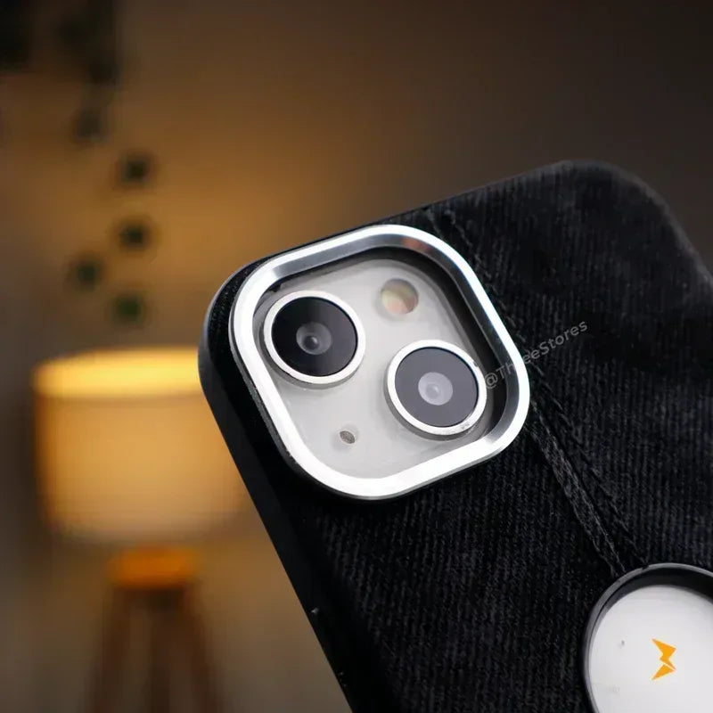 Jeans Fabric Case iPhone 15 - Three
