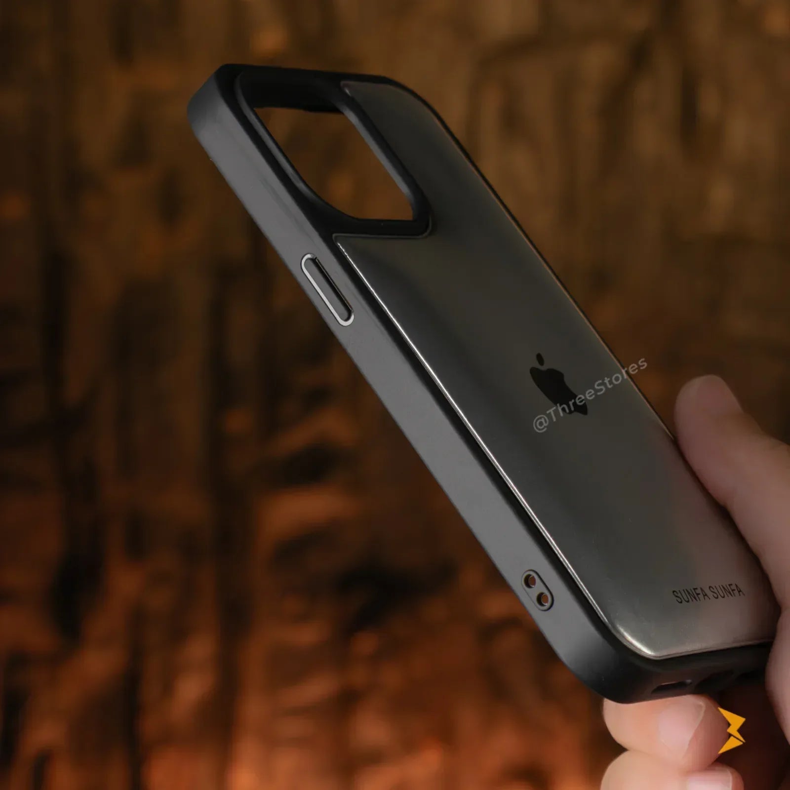 Jet Black Glossy Case iPhone 15 Pro Max - Three