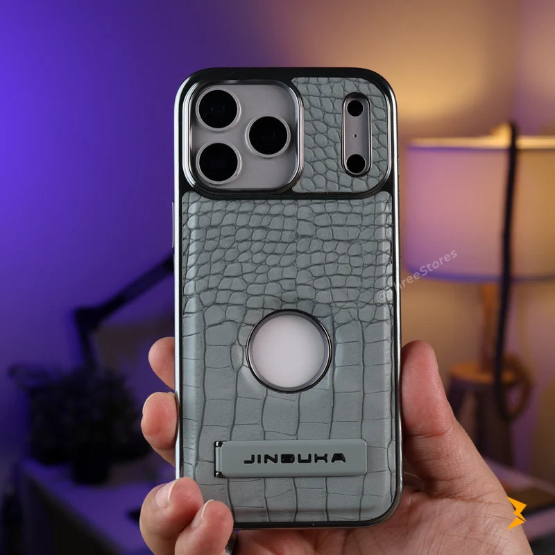 Jinduka Alligator Stand Leather Case iPhone 17 Pro Max
