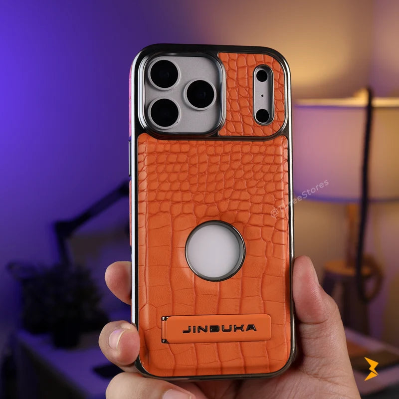 Jinduka Alligator Stand Leather Case iPhone 17 Pro Max