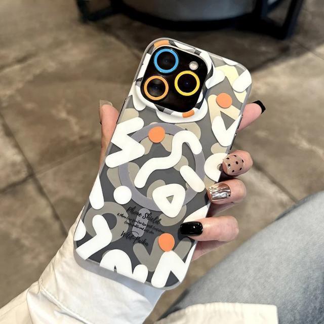 Jmookit Graffiti Magsafe Case iPhone 15 Pro Max - Three