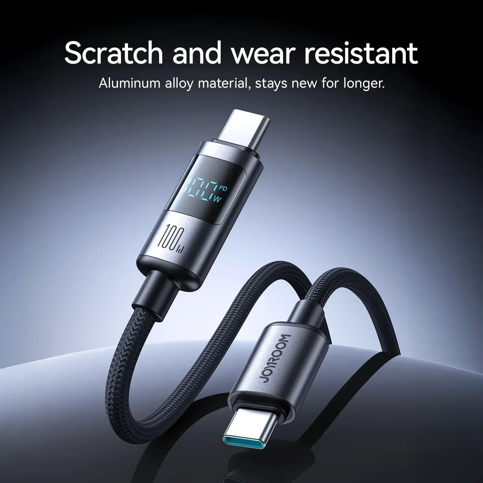 Joyroom 100W Type-C Digital Display Fast Charging Data Cable 1.2m S-A16 Pro - Three