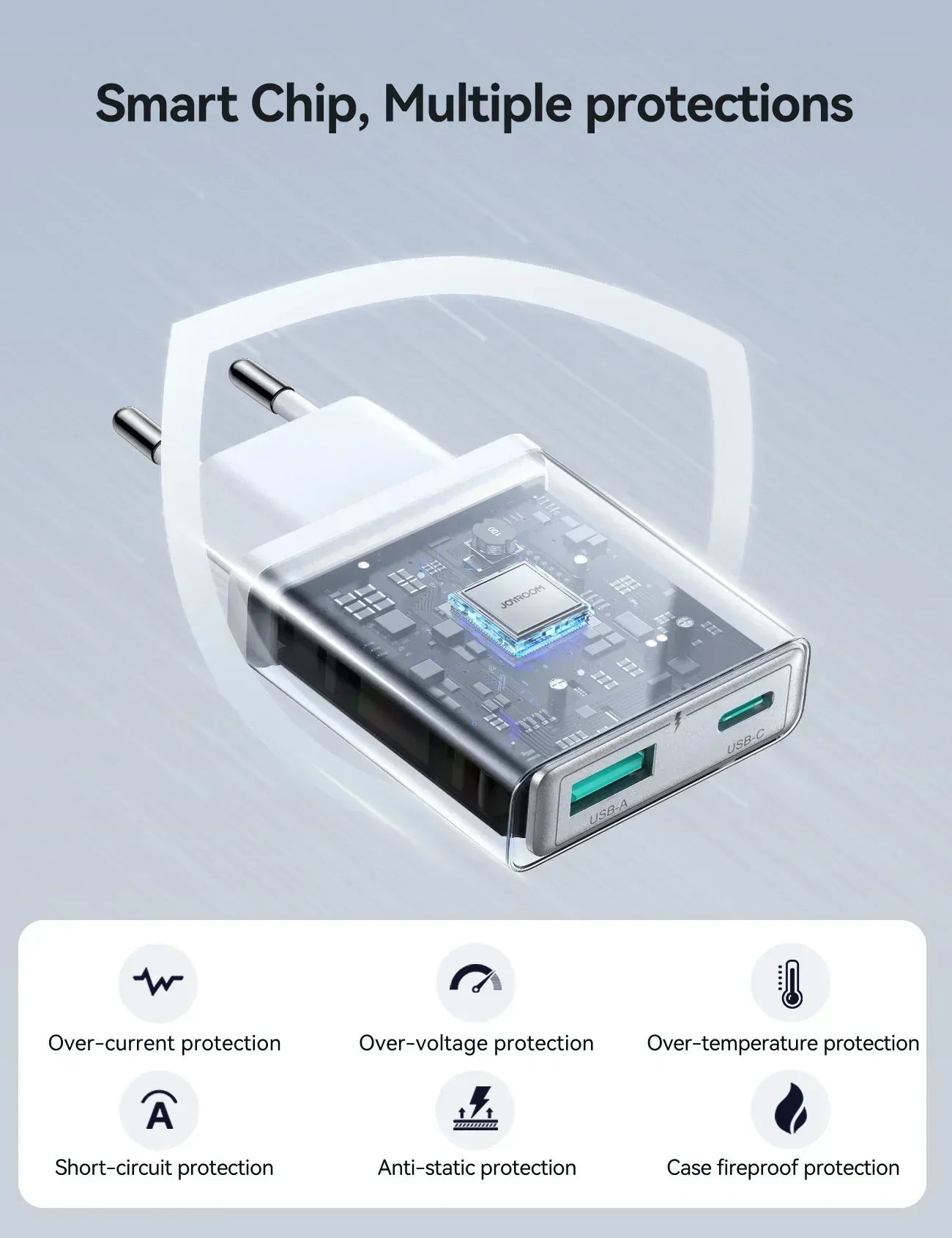 Joyroom 20W A+C Super Slim Charger JR-TCF14 - Three