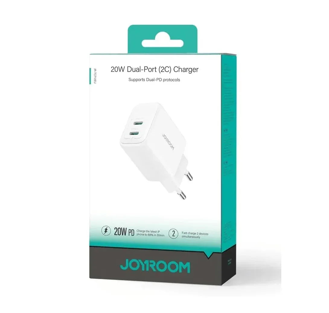 Joyroom Wall Charger 20W Dual- Port (2C) JR-TCF12 - Three