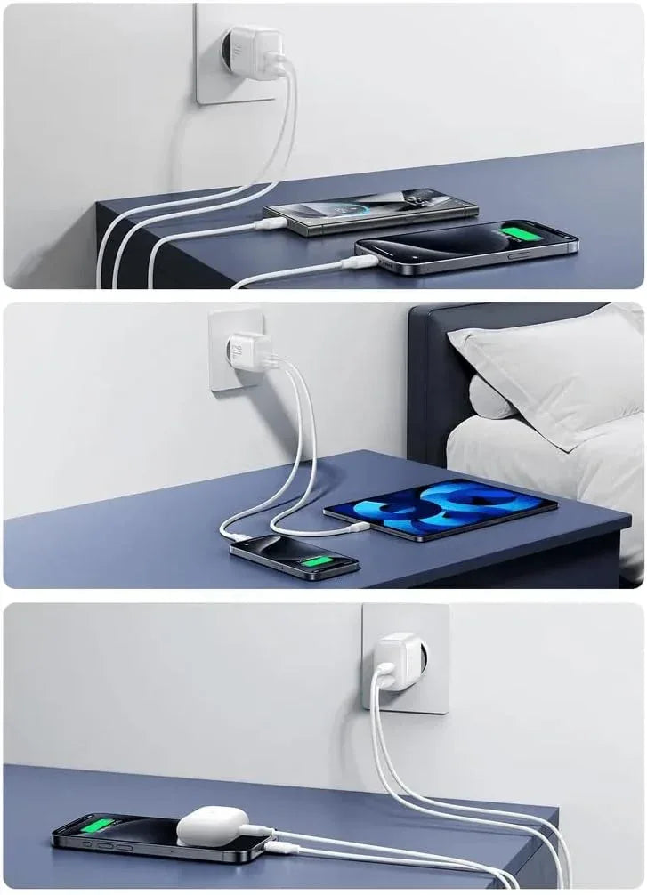 Joyroom Wall Charger 20W Dual- Port (2C) JR-TCF12 - Three