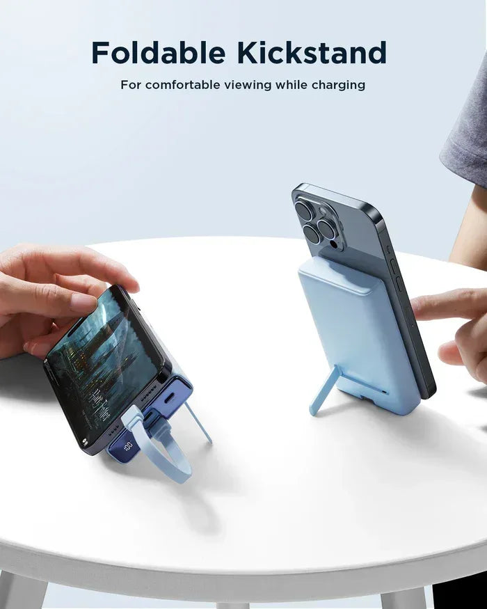 Joyroom 20W Power Bank 10000mAh with Built-in Cable&Kickstand JR-PBM01 - Three