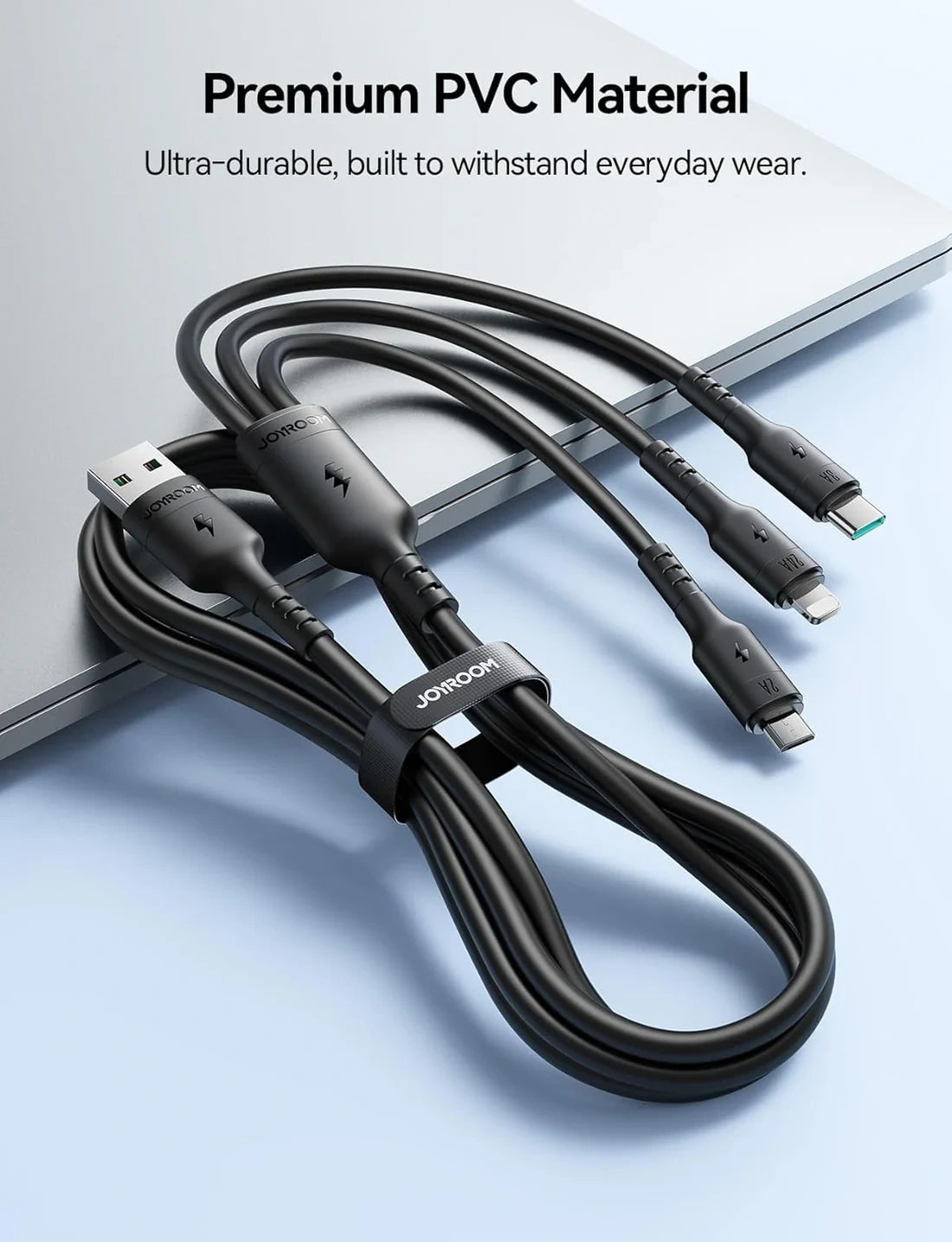 Joyroom 3-in1 Usb-A To Type-C + Lightning + Micro Charger Cable S-A61