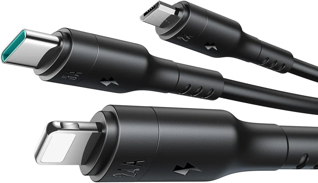 Joyroom 3-in1 Usb-A To Type-C + Lightning + Micro Charger Cable S-A61