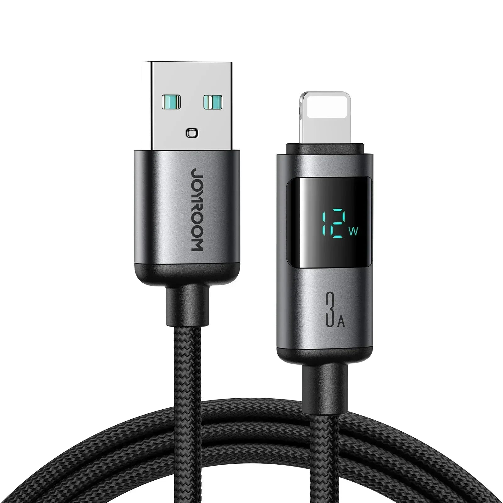 Joyroom 3A Usb-A to Lightning Fast Charging Data Cable with Digital Display - Three