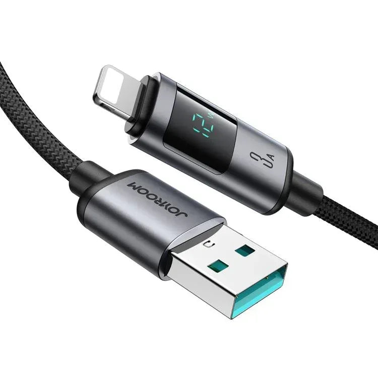 Joyroom 3A Usb-A to Lightning Fast Charging Data Cable with Digital Display - Three