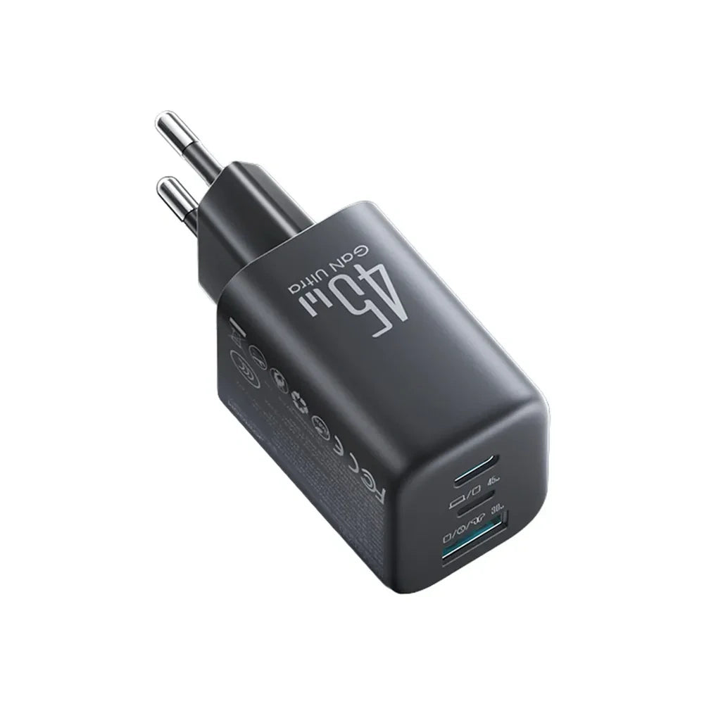 Joyroom 45W 3 Port Gallium Nitride GaN Wall Charger JR-TO1